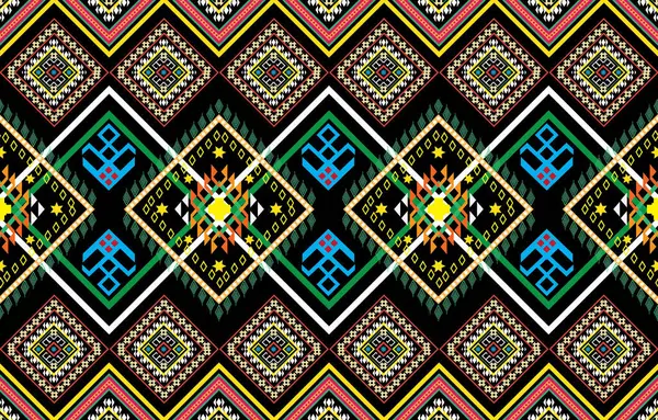 Геометричний Векторний Фон Сакральними Етнічними Елементами Племені Традиційні Трикутники Циганські — стокове фото
