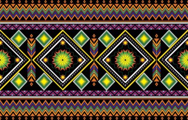 Kusursuz bir şablonu olan Aztek etnik arka plan tasarım vektörü. Geleneksel motifler gösterilir. Kusursuz şablon elementi