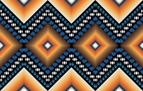 ペルー系アメリカ人の固有のパターンを持つ部族の民族テーマ幾何学的なシームレスな背景 民族的な伝統的なスタイルで豊かなネイティブアメリカの部族のテーマとテキスタイルプリント ナバホの紋章入りの服 — ストック写真