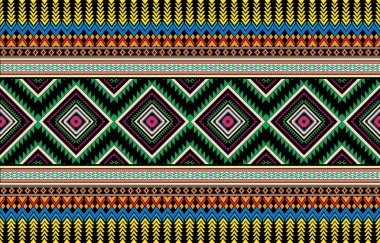 Sacral kabile etnik unsurlarıyla Geometrik vektör arka planı. Geleneksel üçgenler çingene geometrik formları kabile temalarını perdeler kumaş desenli goblen baskıları