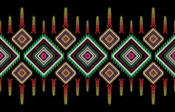 Ethnic Monochrome Seamless Pattern Background Aztec Geometric Patterns Print Tribal — Stock Photo, Image