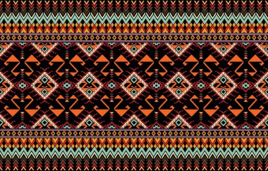 Geometrik folklor süsünü elmaslarla donatmak. Kabile etnik vektör dokusu. Aztek tarzında kusursuz çizgili desen. Halka açık nakış. Hintli, İskandinav, Çingene, Meksikalı, Afrika halısı.