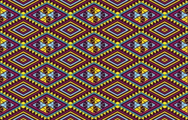 Sacral kabile etnik unsurlarıyla Geometrik vektör arka planı. Geleneksel üçgenler çingene geometrik formları kabile temalarını perdeler kumaş desenli goblen baskıları