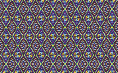 Sacral kabile etnik unsurlarıyla Geometrik vektör arka planı. Geleneksel üçgenler çingene geometrik formları kabile temalarını perdeler kumaş desenli goblen baskıları