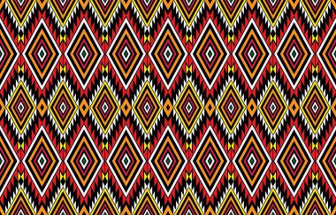 Sacral kabile etnik unsurlarıyla Geometrik vektör arka planı. Geleneksel üçgenler çingene geometrik formları kabile temalarını perdeler kumaş desenli goblen baskıları