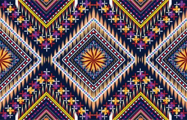 Seamless Textures with ethnic patterns. Navajo geometric abstract print. Decorative decoration with a rustic feel. The design is inspired by Native Americans. Colors are black and white.