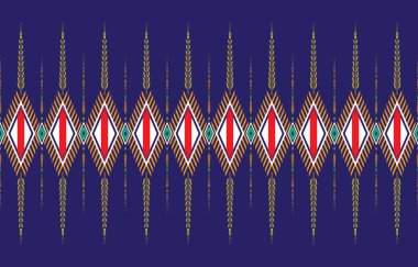 Pembe, beyaz ve siyah renklerde sorunsuz etnik köken. Vektör çizim doku.