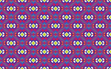 Etnik boho kusursuz desen. Etnik süs. Kabile sanatının renkli ve tekrarlanabilir bir geçmişi var. Kumaş tasarımı, duvar kağıdı, ambalaj.
