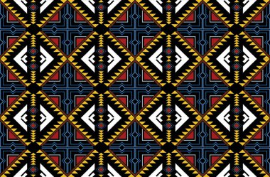 Geometric ethnic pattern. Traditional oriental Indian ikat design for background, print, border wrapping, batik, fabric, vector illustration. clipart