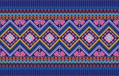 Etnik tarzda kusursuz vektör deseni. Geometrik arka planda kabile motifi. Kağıt, duvar kağıdı, kapak, tekstil, kumaş, giyim ve diğer malzemeler için yazdırma süslemeleri