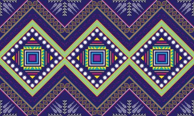 Kusursuz Ikat Deseni. Tekstil tasarımı, duvar kağıdı, yüzey dokuları, ambalaj kağıdı için soyut arkaplan.