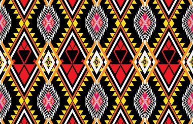 Arka plan, halı, duvar kağıdı, giyim, sarma, Batik, kumaş, vektör illustration.embroidery tarzı için geometrik etnik desen tasarım.