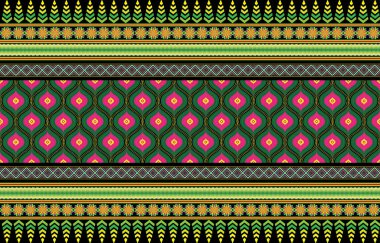 Kabile çizgili, pürüzsüz desen. Aztek geometrik vektör arkaplanı. Tekstil tasarımında, giysi, aksesuar, dekoratif kağıt, ambalaj, zarf, sırt çantası vs. yapımında kullanılabilir..