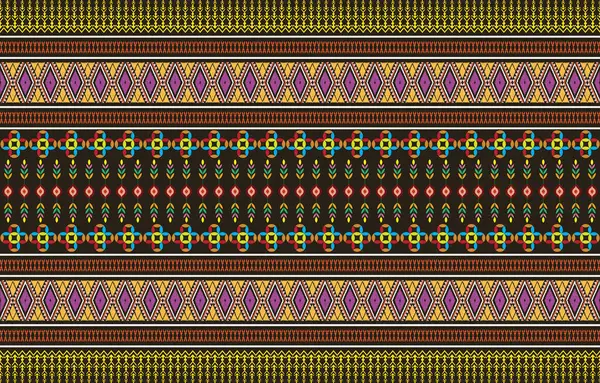 Botanik çiçekli dijital tekstil tasarımına sahip kusursuz muhteşem bir grup. Yeşil yapraklar altın rengi geometrik sınır.