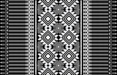 Etnik tarzda kusursuz vektör deseni. Geometrik arka planda kabile motifi. Kağıt, duvar kağıdı, kapak, tekstil, kumaş, giyim ve diğer malzemeler için yazdırma süslemeleri