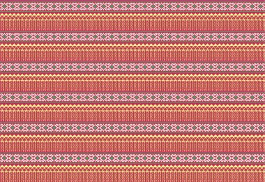 Geometrik etnik kalıp geleneksel arka plan, halı, duvar kağıdı, giysi, ambalaj, Batik, kumaş, sarong, Vektör illüstrasyon nakış tarzı.