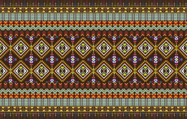 Aztek motifleri vektörsüz desen tasarımı. Bir kabile şablon elementinin arkaplan çizimi