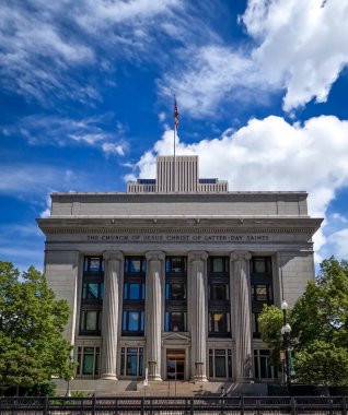 Salt Lake City, Utah 'taki İsa Mesih Kilisesi İdari Bina.