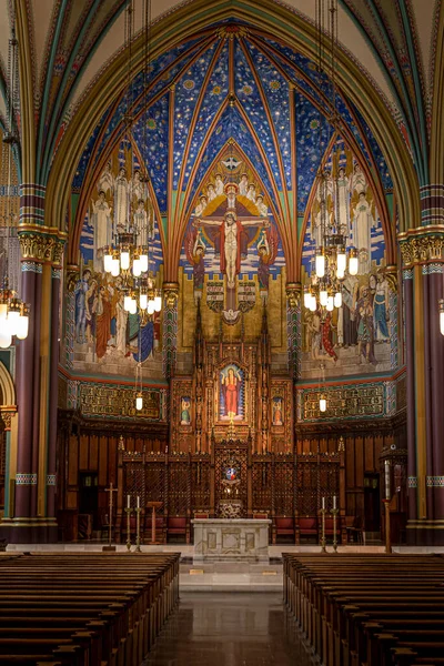 Interior Chapel Gothic Catholic Cathedral — Stock Photo, Image
