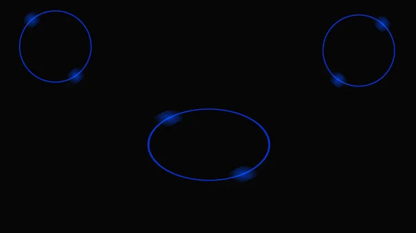 Soyut arkaplan ögeleri. Grafik gibi. Bilgi teknolojisi konsepti. Geometrik neon ışığı. Mavi ve siyah renk.