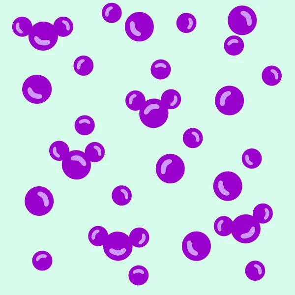 Ilustración Burbujas Púrpura Formando Cabezas Patrón Para Tela Camisa Fondo — Archivo Imágenes Vectoriales