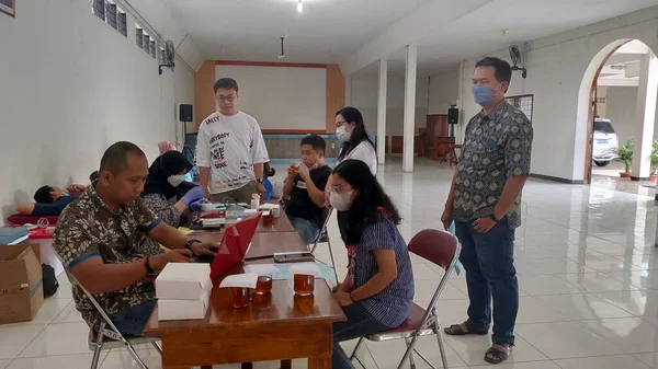 Magelang Jawa Tengah Indonesia Mei 2023 Aktivitas Donasi Darah Pemeriksaan — Stok Foto