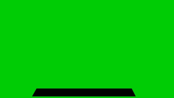 Відеоілюстрація Чорних Ліній Являються Черзі Перехрестя Або Зебра Зеленим Тлом — стокове відео