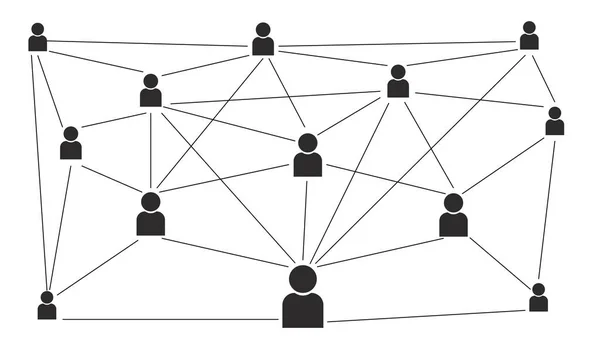 Kopplar Samman Människor Begreppet Sociala Nätverk Används För Presentationer Affärer — Stock vektor