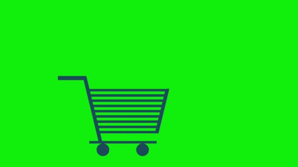 Animazione Tempo Sconto Con Carrello Della Spesa Shopping Icona Supermercato — Video Stock