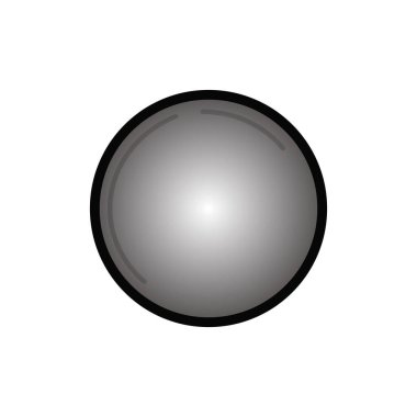 Ortasında beyaz ışık olan gri bir top.