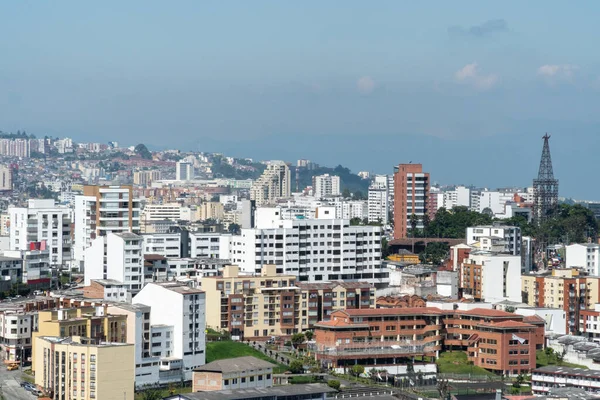 Panorama Och Stadslandskap Staden Med Blå Himmel Manizales Caldas Antioquia — Stockfoto