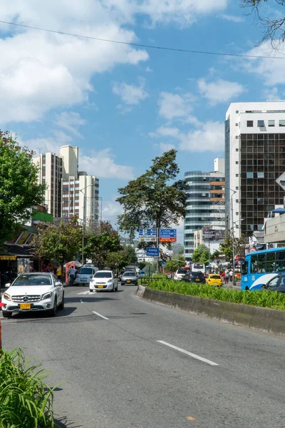 Manizales Caldas Colombia Gennaio 2020 Paesaggio Urbano Con Edifici Traffico — Foto Stock