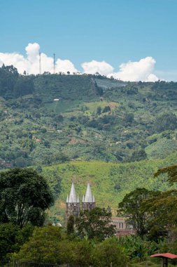 Jardin, Antioquia, Kolombiya manzaralı doğal manzara..