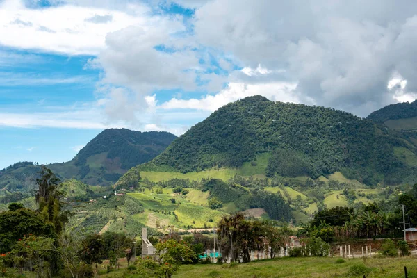 Paisaje Natural Con Vista Pueblo Jardín Antioquia Colombia — Foto de Stock