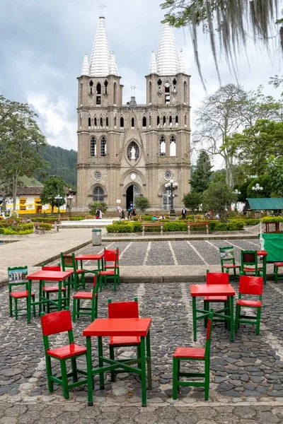Jardin Antioquia Colombia Marzo 2020 Architettura Facciata Della Basilica Dell — Foto Stock