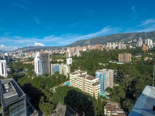 Medellín Antioquia Colombia Diciembre 2020 Paisaje Panorámico Con Vistas Poblado —  Fotos de Stock