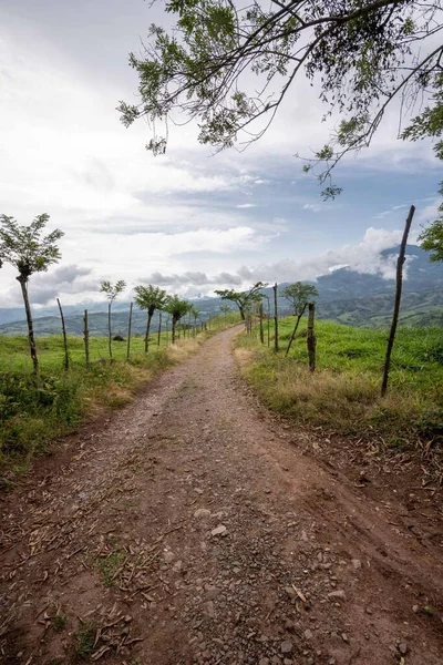 Hermoso Paisaje Carretera Con Cielo Nublado Montañas Tamesis Antioquia Colombia —  Fotos de Stock