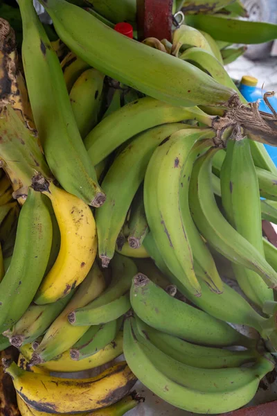 시장에서 바나나를 배경으로 — 스톡 사진