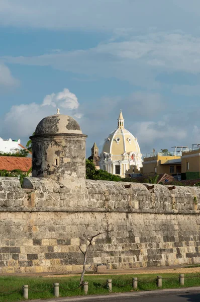 Замок Сан Фелипе Барахас Является Укреплением Расположенным Городе Картахена Индиас — стоковое фото