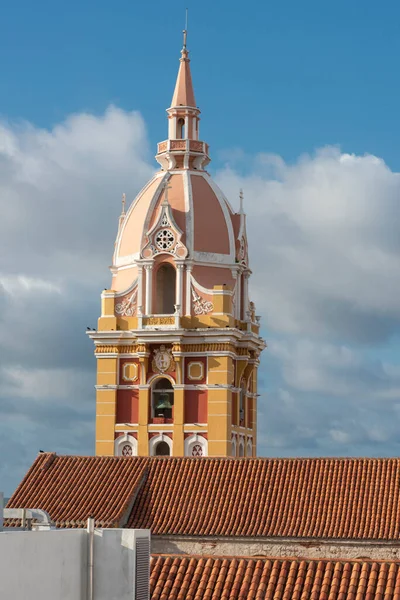 Cartagena Bolivar Kolombiya Kasım 2021 Santa Catalina Kilisesi Nin Önü — Stok fotoğraf