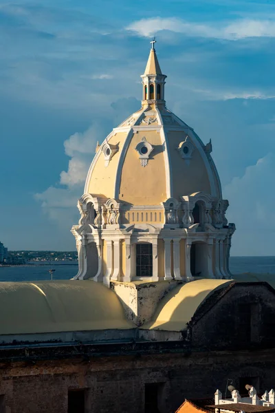 Cartagena Bolívar Kolumbie Listopadu 2021 San Pedro Claver Svatyně Kopule — Stock fotografie