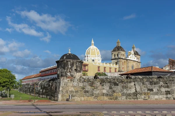 Картахена Боливар Колумбия Ноября 2021 Архитектура Церкви Сан Педро Клавер — стоковое фото