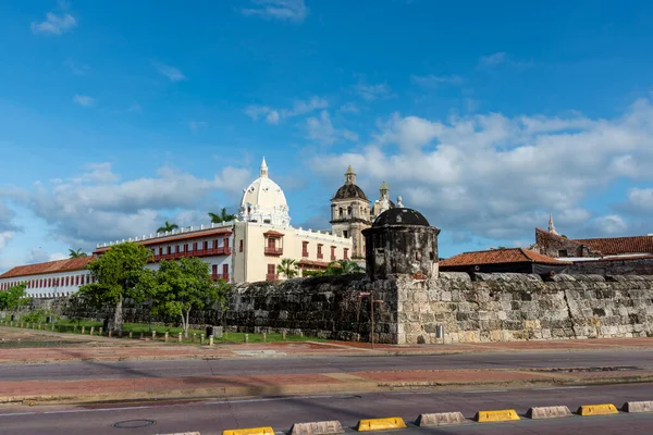 Картахена Болівар Колумбія Листопада 2021 Архітектура Церкви Сан Педро Клер — стокове фото