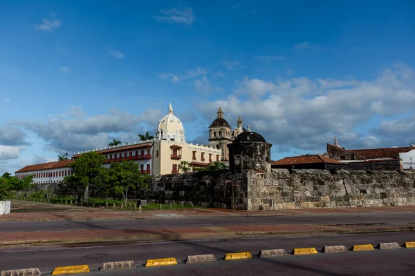 Καρταχένα Μπολιβάρ Κολομβία Νοεμβρίου 2021 Αρχιτεκτονική Της Εκκλησίας Του San — Φωτογραφία Αρχείου