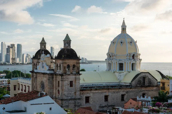 Cartagena Bolivar Kolumbia November 2021 Panoráma Táj Kilátással Városra Kék — Stock Fotó