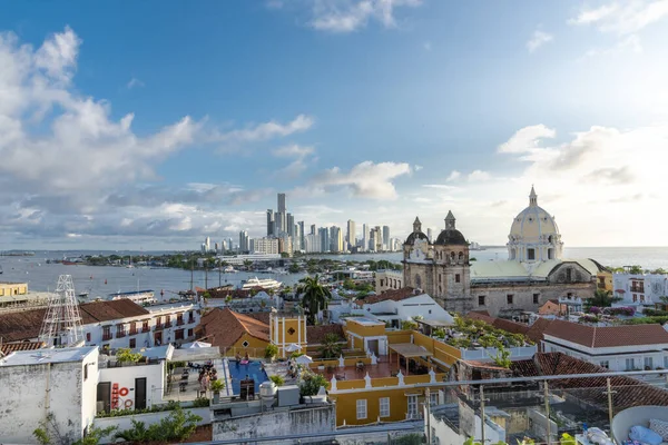 Cartagena Bolivar Colombia Novembre 2021 Paesaggio Panoramico Con Vista Sulla — Foto Stock