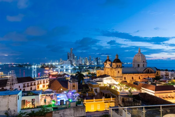 Картахена Болівар Колумбія Листопада 2021 Року Захід Сонця Місті Міському — стокове фото