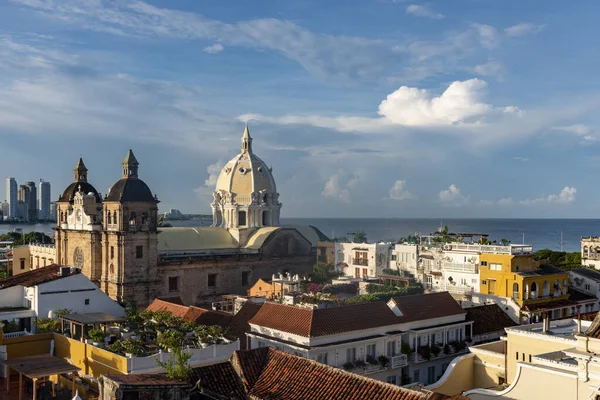 Cartagena Bolivar Kolombiya Kasım 2021 Şehir Manzaralı Mavi Gökyüzü Manzaralı — Stok fotoğraf