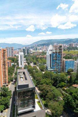 New York otelinden Poblado manzaralı panoramik manzara.