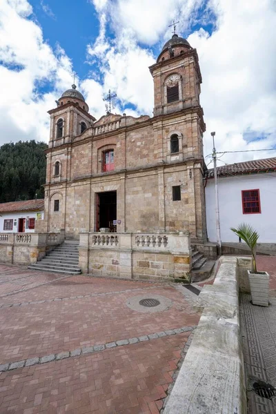 Nemocon Cundinamarca Colombia July 2021 Facade San Francisco Ass Church — Stockfoto